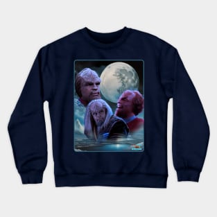 Three Worf Mon Crewneck Sweatshirt